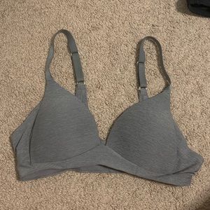 Grey wireless Aerie bra